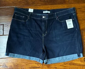 Signature Levi Strauss NWT MidRise 5" Cuffed Stretch Jean Shorts Womens 22 W36 - Picture 1 of 7