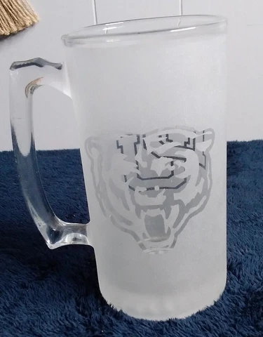 Baylor Bears University Frosted Drinking Glass Handled Mug 7" Cover