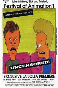 Beavis and Butt-Head on cover 1993 A flyer Spike & Mike's Festival of Animation - Bild 1 von 4