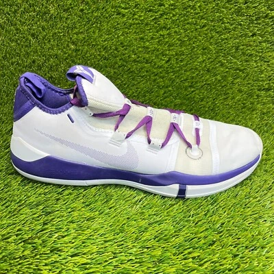Nike Kobe A.D. Exodus TB Hombres Talla 17.5 Blanco Púrpura Zapatos de Baloncesto Tenis Foto 1 de 4