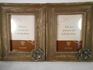 2 Rustic Decor Picture Frame 5x7 Easel Stand or Hang 