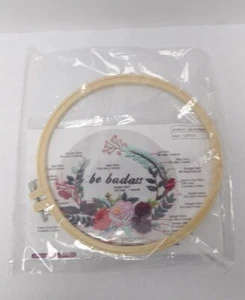 Be Badass Floral Embroidery Wall Hang Art Kit - Empowering - Decor - Picture 1 of 2