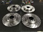 FOR BMW 330D E46 PERFORMANCE GROOVED BRAKE DISCS DISC  FRONT & REAR SET 