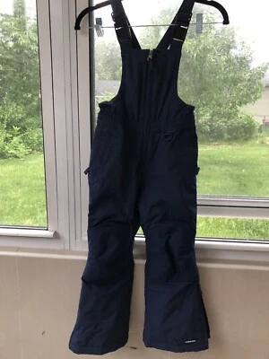 Lands' End Girls Size 4 Snow pants Bib overalls snowpants Ski Navy Blue EUC - Image 1 of 4