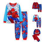 Boys Kids Pyjamas Outfits Nightwear Spiderman Avengers Super Hero Loungewear PJs