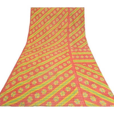 Colcha de algodón reversible Gudari Kantha Sanskriti vintage hecha a mano - Imagen 1 de 4