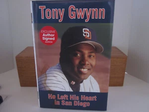 Tony Gwynn Book He Left His Heart in San Diego Author Signed Subject  Dust Cover - Bild 1 von 13