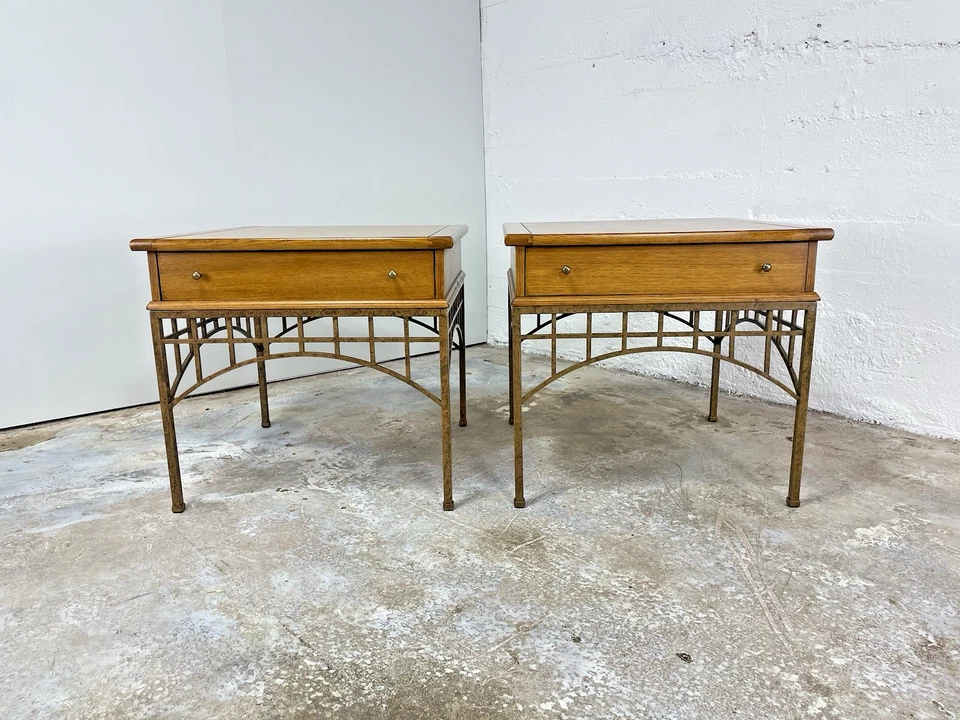 Lexington Furniture Arts & Crafts Style Solid Oak End Tables - Image 1 of 4