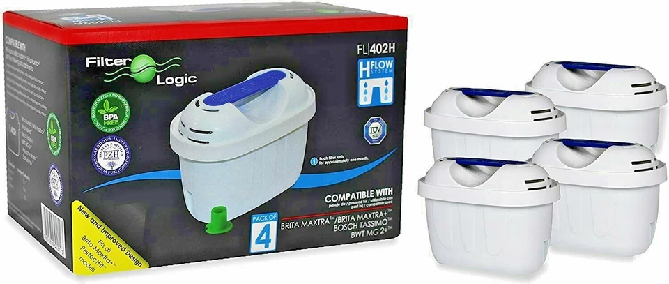 FilterLogic 402 Jug Filters Fits All Brita Jug Styles - 4 Pack - Image 1 of 4