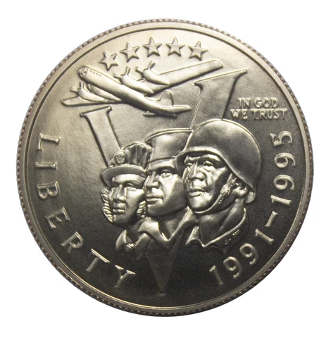 1991-1995 World War II BU Commemorative 50c Half dollar Cover