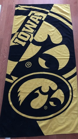 Iowa Hawkeyes Team Beach Towel 70”x33” (Great Condition) Cover