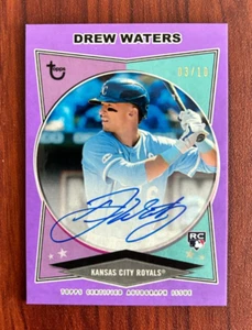 2023 Topps Brooklyn Collection DREW WATERS On Card AUTO Rookie PURPLE RC /10 - Picture 1 of 2