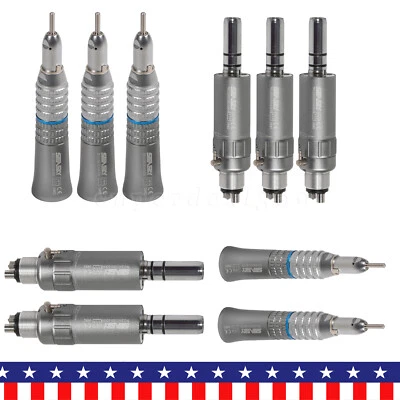 5 juegos de piezas de mano rectas dentales de baja velocidad + motor de aire tipo E 4 orificios aptos para NSK Foto 1 de 4