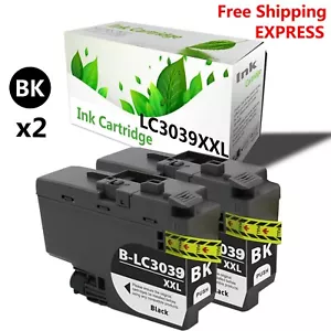 2PK LC3039 XXL LC3039XXL Black Ink Cartridge for Brother MFC-J6545DW Printer - Picture 1 of 2