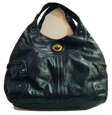 BOLSO DE MANO HOBO BANDOLERA TRACY REESE BOLSILLOS LATERALES CON CREMALLERA CUERO AZUL Foto 1 de 4