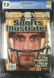 ⭐️ Sports Illustrated Aaron Rodgers FC RC Newsstand - September 7 2009 CGC 7.5🔥 - Foto 1 di 2