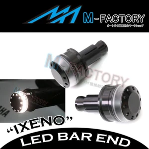 Fit GT650 GT250R IXENO Billet Black Bar Ends White Riding LED Light - Picture 1 of 6