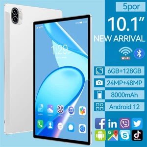 2025 5por Tablet PC 10.1'' HD Android 12 8+256GB 8000mAh WIFI Deca Core Silver - Afbeelding 1 van 18