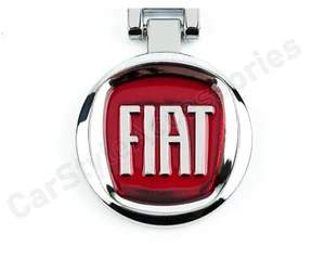 Fiat Keychain 3d Emblem Logo Metal and Enamel Car Chainring - Picture 1 of 5