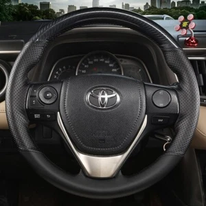 For Toyota Corolla Hand Stitched Carbon Fiber Leather Car Steering Wheel Cover - Picture 1 of 8