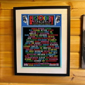 Glastonbury 2017 line-up Print (framed or Unframed) - Picture 1 of 4