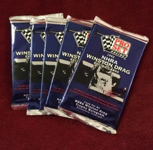 1992 NHRA Winston Drag Racing Cards 5 Sealed Packs w Thirteen Cards each - Picture 1 of 3