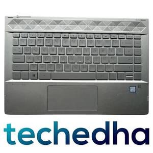 HP Pavilion X360 14-cd Palmrest Handrest Touchpad Upper Top Case UK Keyboard - Afbeelding 1 van 3