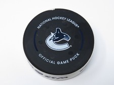 2022-23 Washington Capitals Vs Canucks Game Used NHL Puck -Ovechkin Goal Record