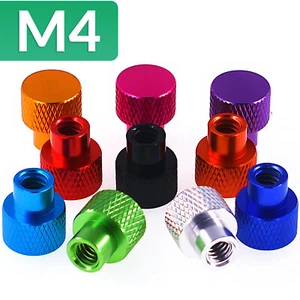 M4 Rändelmuttern Blindloch Aluminium Legierung Vollgewinde Muttern DIY - Picture 1 of 8