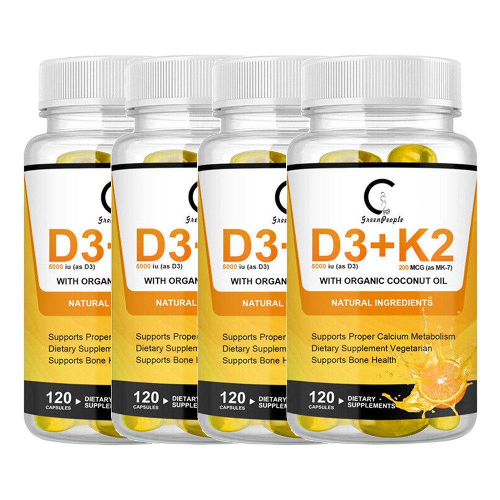 Vitamin K2 D3 Supplement Healthy Heart, Strong Bones & Mood Booster 120Pills