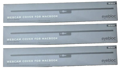 3x Funda Webcam para Macbook Serie Notch 2022 Diseñada para todos los Modelos 2021 y 2022 Foto 1 de 3