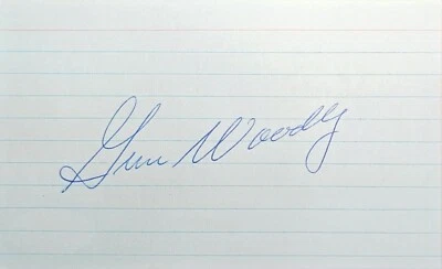 Gene Woodling New York Yankees 1949-1954 Signed 3x5 Index card JSA COA AQ52859 - Image 1 of 3