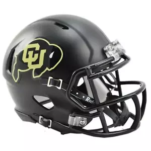 Mini casco de fútbol americano Colorado Buffaloes negro Riddell Speed - Imagen 1 de 1