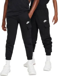 Nike Sportswear Boy's Club Fleece Cargo Joggers Pants (Black) FD3012-010 - Picture 1 of 4