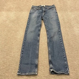 Abercrombie Jeans Girls 15/16 Blue Straight Y2K Medium Wash Faded Denim Kids - Picture 1 of 18