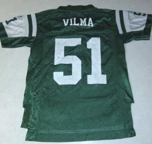 NY Jets SMALL Jersey Jonathon Vilma YOUTH CHILDS BOYS Green Screen Print - Picture 1 of 8
