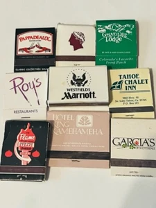 Match Holder matchbook vtg advertising LOT M31 Pappadeaux Tahoe Flame Garcias NV - Picture 1 of 4