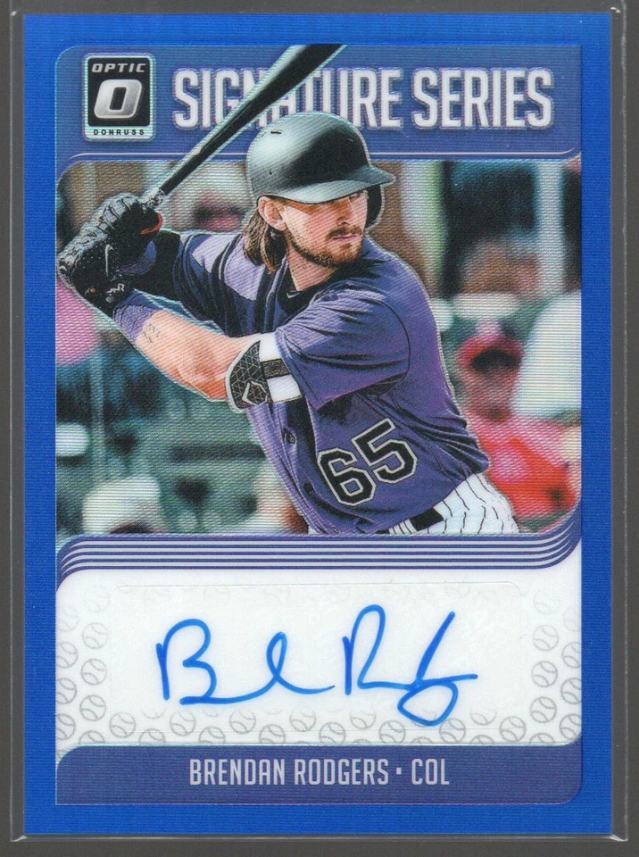 Brendan Rodgers 2018 Donruss Optic Signature Series Autograph Blue #19 12/25 - Image 1 of 2