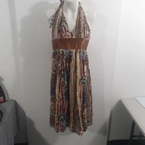 Party Silk Y2K Halterneck Cocktail Dress Fit Sz 8 - Picture 1 of 6