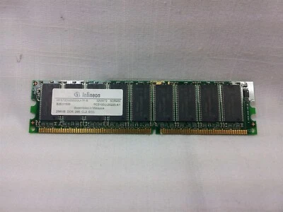 256MB DDR 266MHZ CL2 ECC RAM PC2100U-20220-A1 Random Access Memory Single Sided - Image 1 of 4