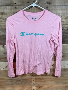 Champion Pink (XL) Youth Girls Authentic Athletic Stretch Soft Long Sleeve Shirt - Picture 1 of 3