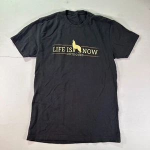 Life is now outdoors coyote logo t-shirt grey nature tee size Medium/Large - Picture 1 of 4