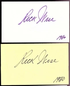 Vintage RICK WISE Autographed Original INDEX Card Signed Auto - 2 AVAILABLE - Picture 1 of 2