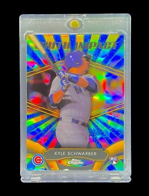 KYLE SCHWARBER ROOKIE SHOCK REFRACTOR HOLO Topps Chrome RC - PHILLIES - Image 1 of 4