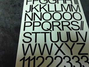 1" inch (25mm) Letters and Numbers Self Adhesive Vinyl Lettering Stickers Decals - Picture 1 of 12