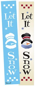 Joanie 24" STENCIL Let It Snow Flake Frosty Snowman Winter Christmas DIY Signs - Picture 1 of 6