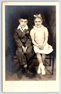 KIDS Washington Indiana~Edward Allen Tutts & Carolyn J Remmel of Kankakee RPPC - Picture 1 of 2