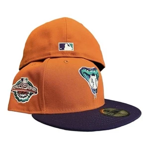New Era Arizona Diamondbacks Cactus Fruit 59FIFTY Fitted Hat 2001 WS Patch 7 1/2 - Picture 1 of 7
