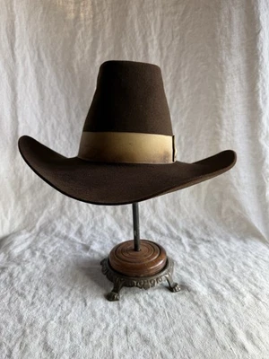 Vintage brown 5X beaver Stetson size 7 high brim - Image 1 of 4