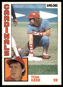 1984 O-Pee-Chee VTG OPC Baseball Tom Herr St. Louis Cardinals #117 - Picture 1 of 2
